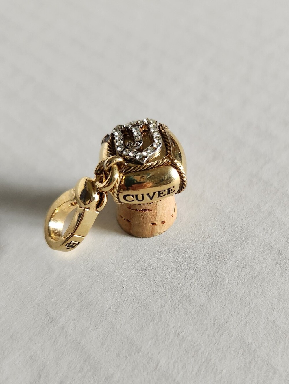 Authentic Juicy Couture Champagne Cork Charm Y2K Gold Tone